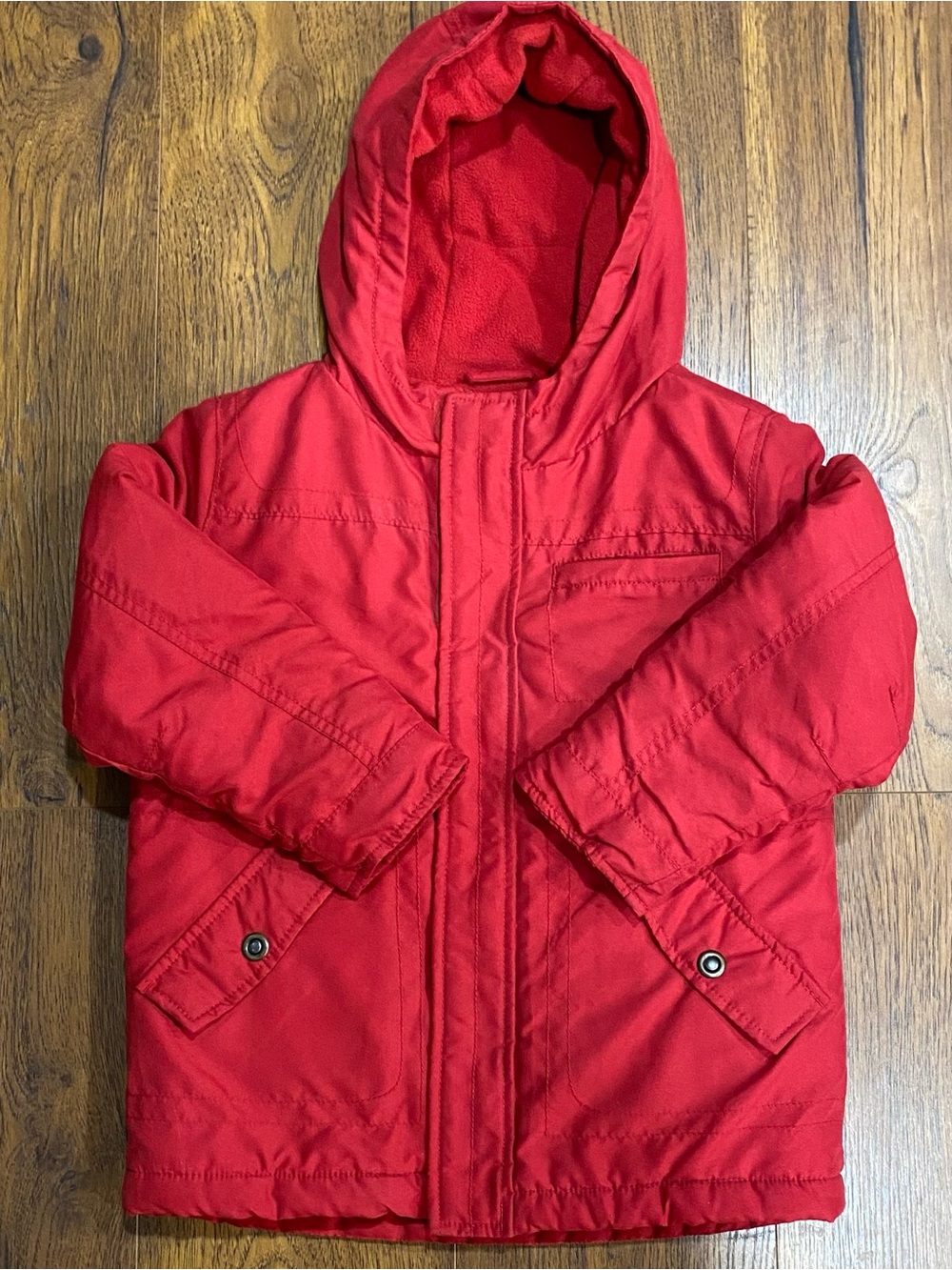 Gymboree Boys Red Hooded Coat Size Small (5-6)